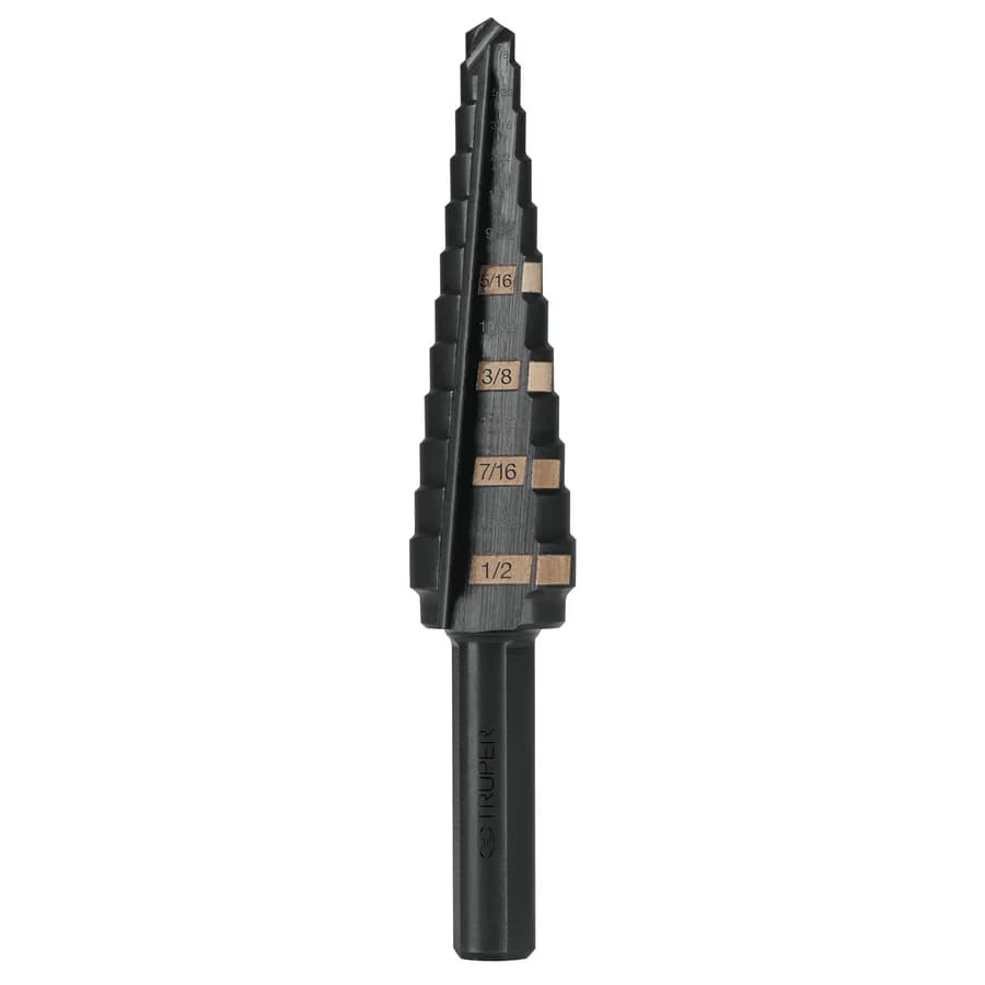 BROCA ESCALONADA XIDO NEGRO 13 ESCALONES 1/8 A1/2 TRUPER