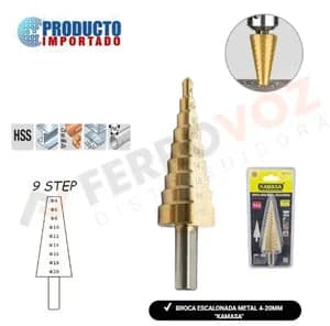 BROCA PARA METAL ESCALONADA 4-20 MM / 5 PASO KAMASA