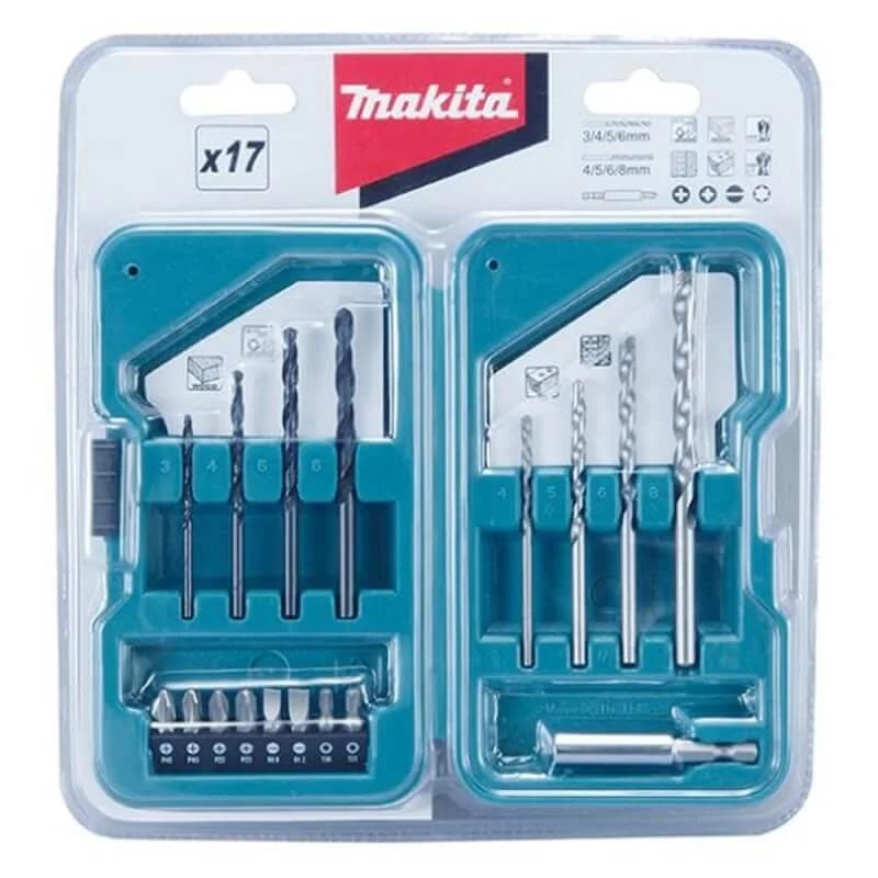 BROCAS + PUNTAS DE ATORNILLADOR -17 PC MAKITA