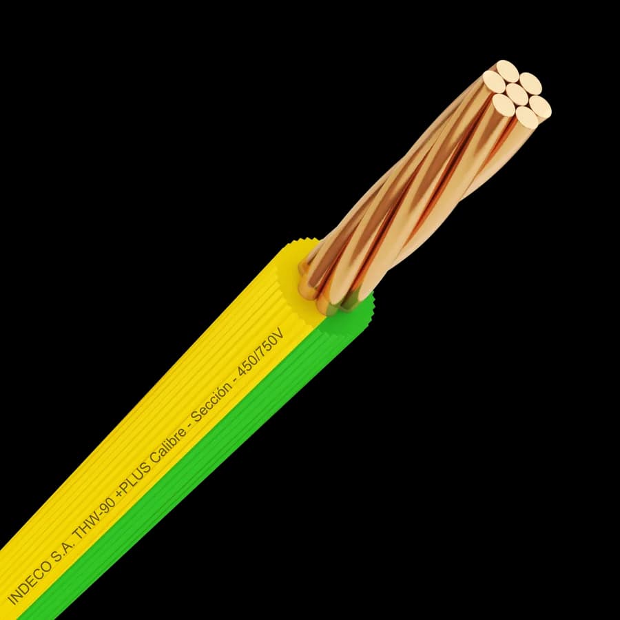 CABLE THW-90 N° 14 AWG AMARILLO INDECO