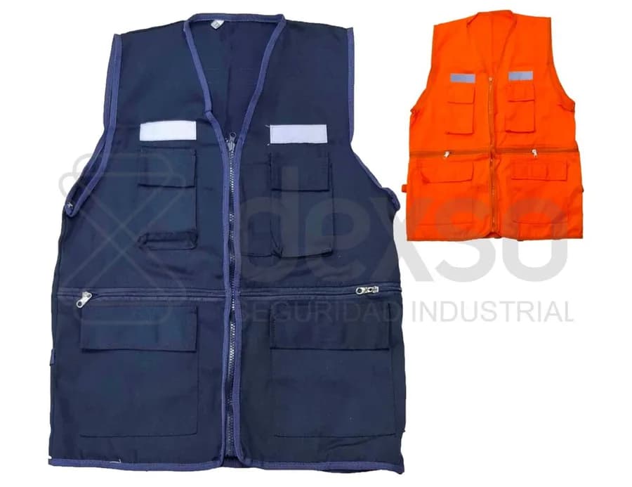 CHALECO DRILL BEYS T/REPORTERO C/CINTA T-XXL SAFETY