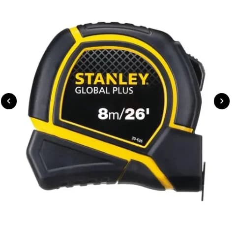 CINTA METRICA NEGRA X 8M STANLEY