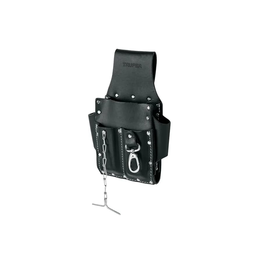 CINTURON PORTA HERRAMIENTAS DE CUERO GRANDE 7 COMPARTTI TRUPER