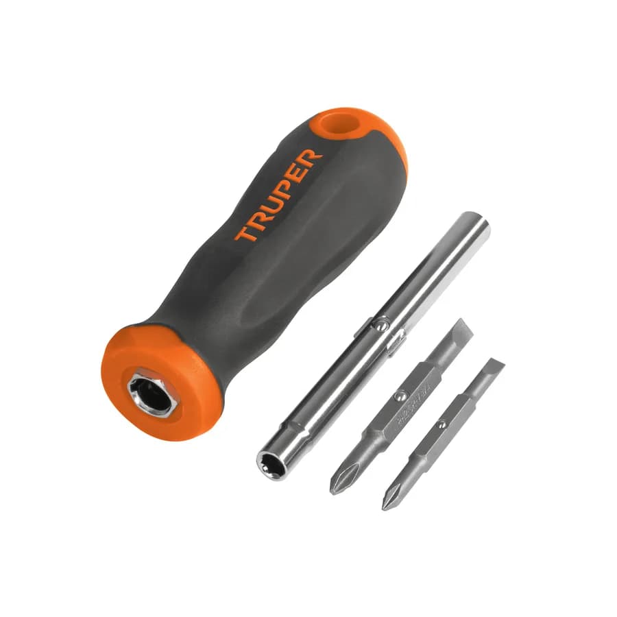 DESARMADOR 2 PUNTAS DOBLES Y BARRA CON 2 CAJAS HEXAGONALES TRUPER