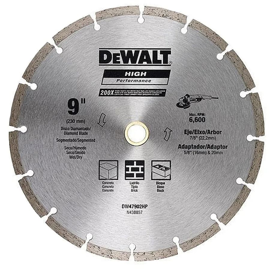 DISCO DIAMANTADO 9 230MM SEGMENTADO DEWALT"