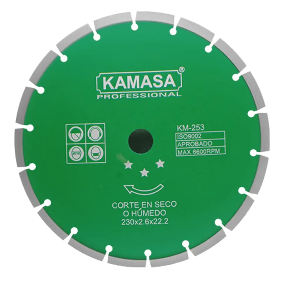 DISCO DIAMANTADO P/CONCRETO 9 KAMASA" (KM-563)