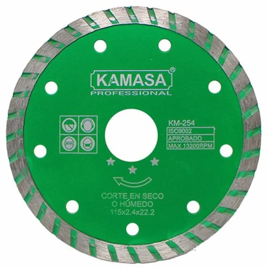 DISCO DIAMANTADO TURBO 115 NARANJA KAMASA