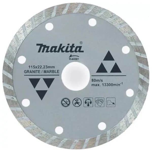 DISCO DIAMANTADO TURBO PARA GRANITO/MARMOL/SECO 115X7X22.23MM MAKITA