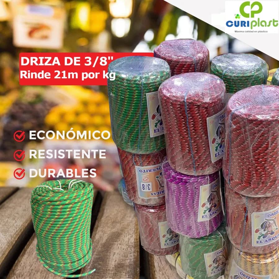 DRIZA 3/8 COLORES MTR//ROLLO EL ARQUERITO