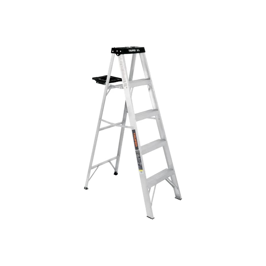 ESCALERA TIPO TIJERA C/BANDEJA C/NEGRO 4P TRUPER
