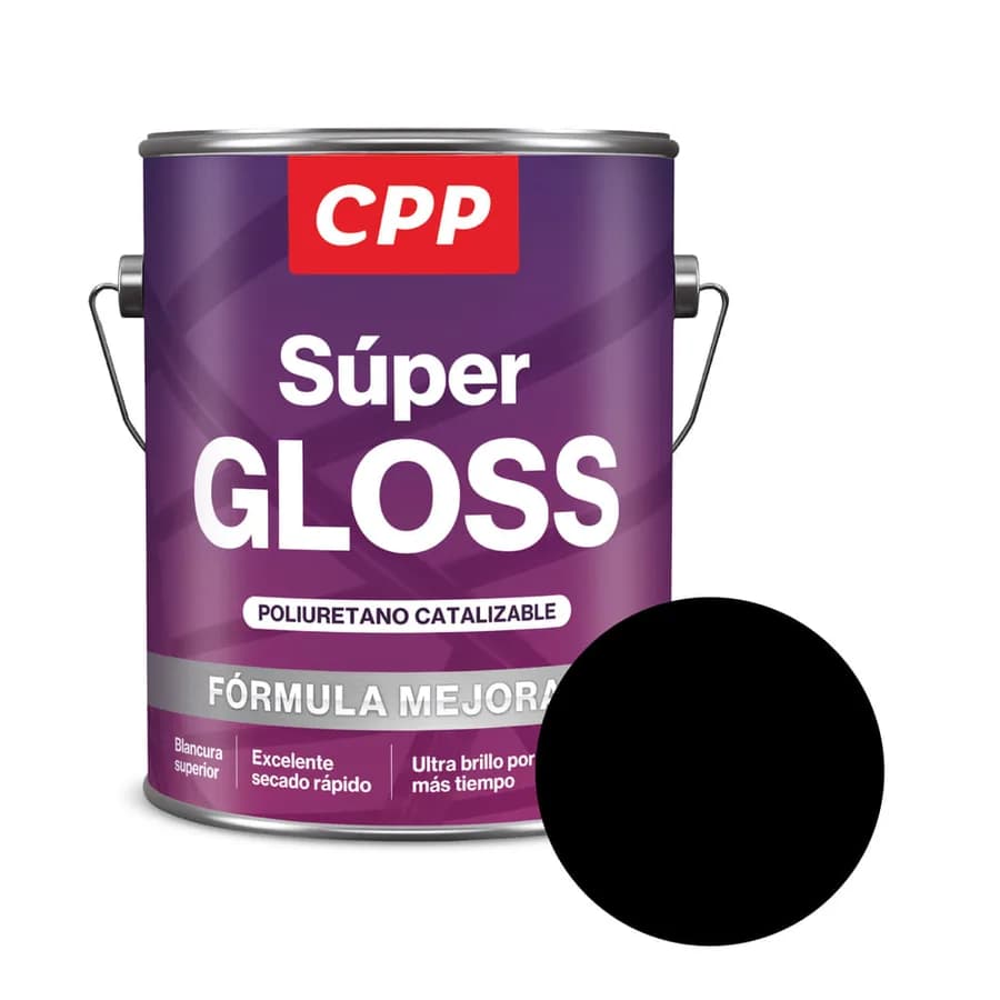 ESMALTE ACRILICO GLOSS NEGRO PARACAS