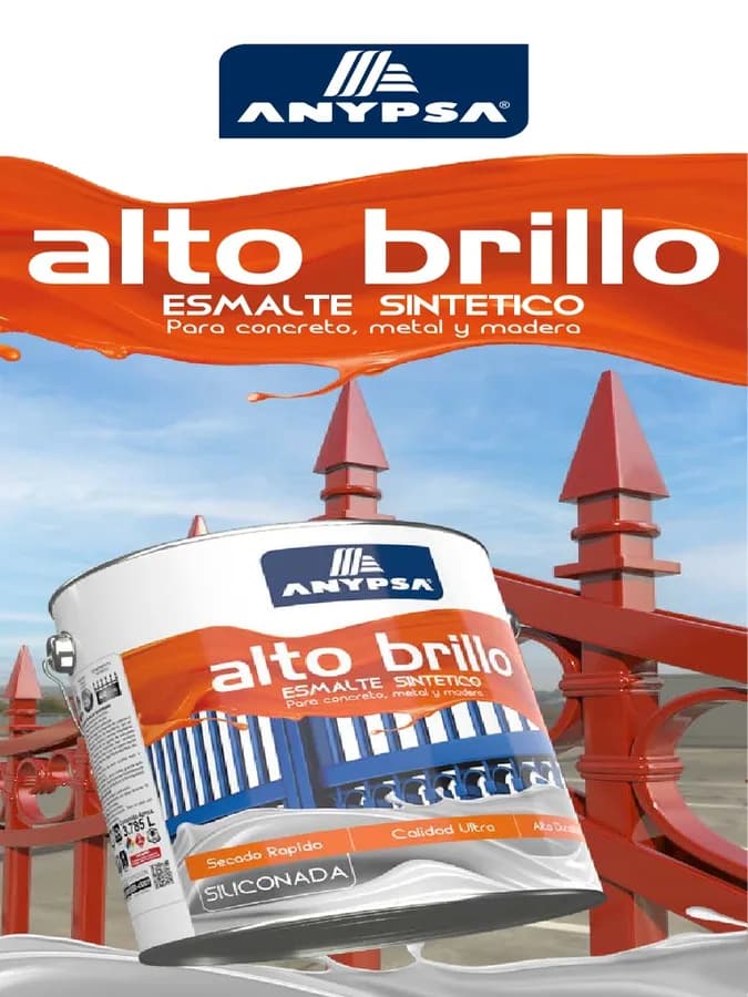 ESMALTE ALTO BRILLO ROJO RUBI ANYPSA