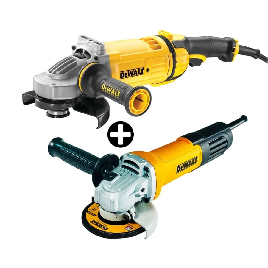 ESMERIL ANGULAR 4 1/2 750W + ESMERIL DE BANCO 6" 373W STANLEY"