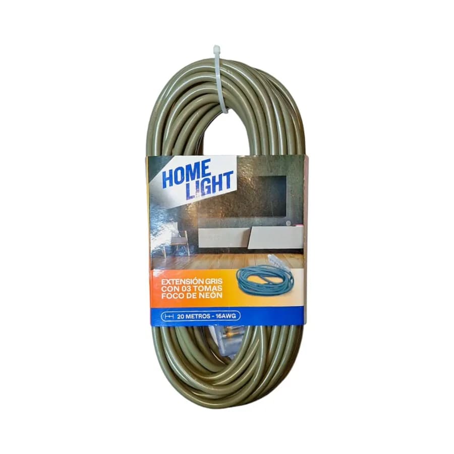 EXTENSION C/3 TOMAS C/ FOCO 20MTS HOME LIGHT