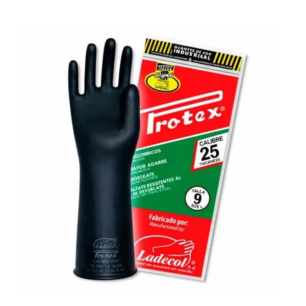GUANTE DE JEBE CALIBRE 25 T/10 PROTEX