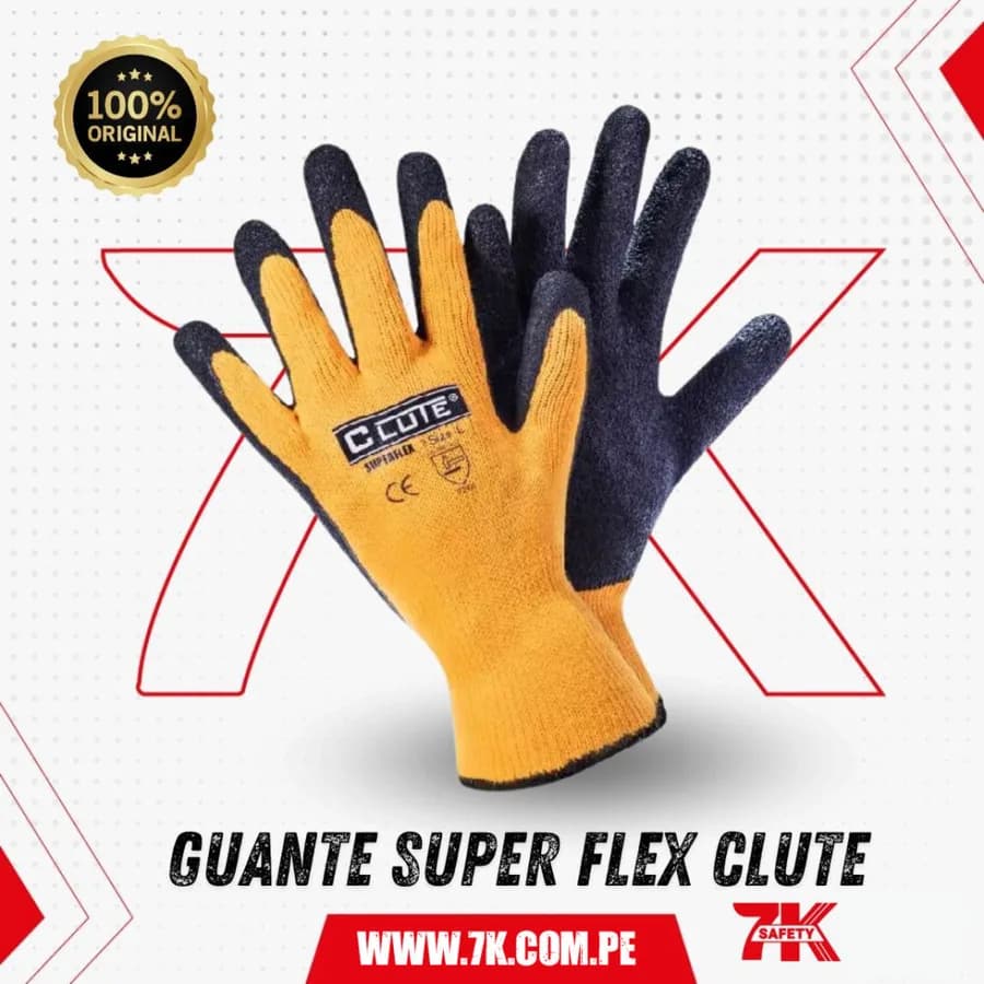 GUANTE SUPER FLEX AMARILLO TALLA M CLUTE