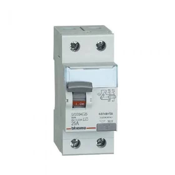 INT. DIFER. STD SALVAVITA 2X25A 30MA/230V- TICINO
