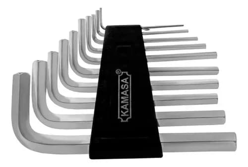 JGO LLAVE ALEN CROMADO 1,5 -10 MM 10PCS KAMASA