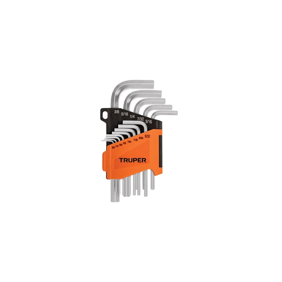 JUEGO D/ 13 LLAVES ALLEN ORGANIZAD/PLASTICO PULGADAS TRUPER