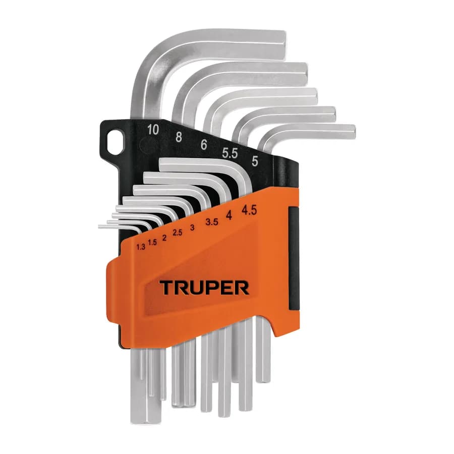 JUEGO D/ 13 LLAVES ALLEN ORGANIZAD/PLASTICO MILIMETROS TRUPER