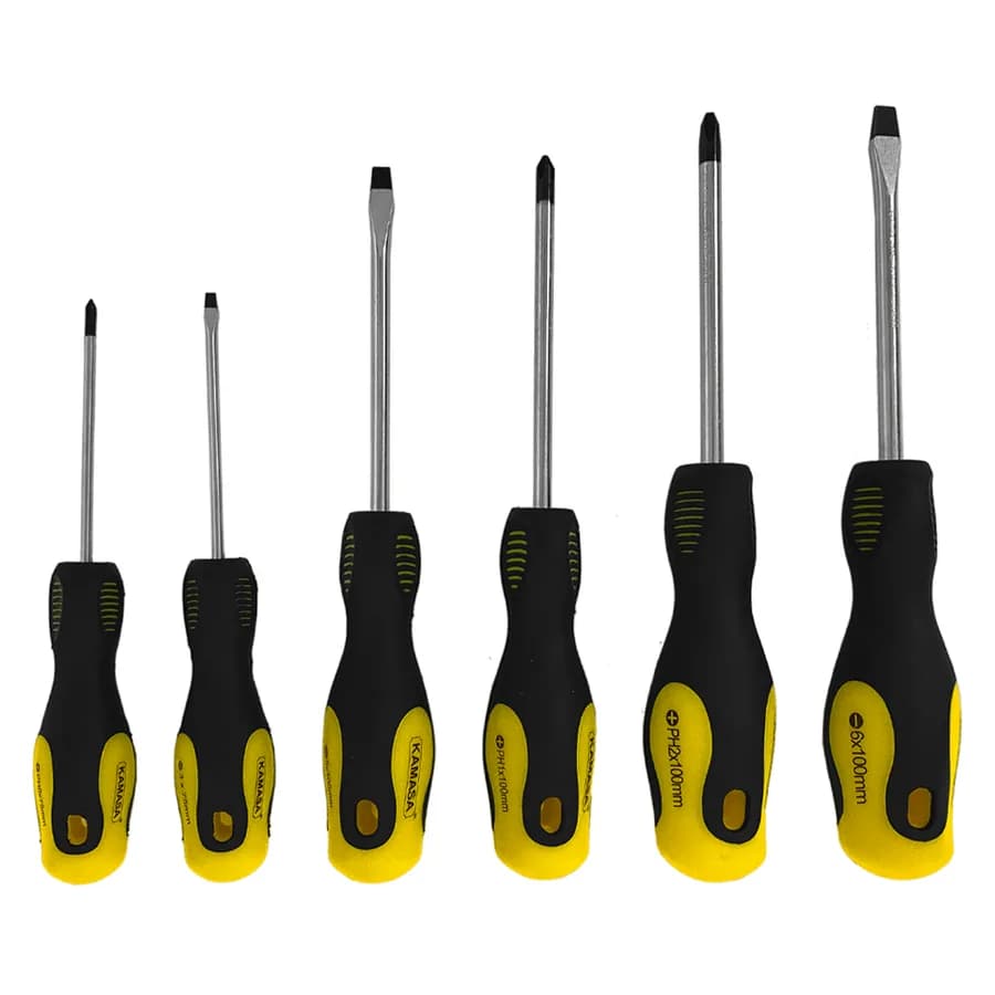 JUEGO DE DESTORNILLADORES 6 PCS KAMASA