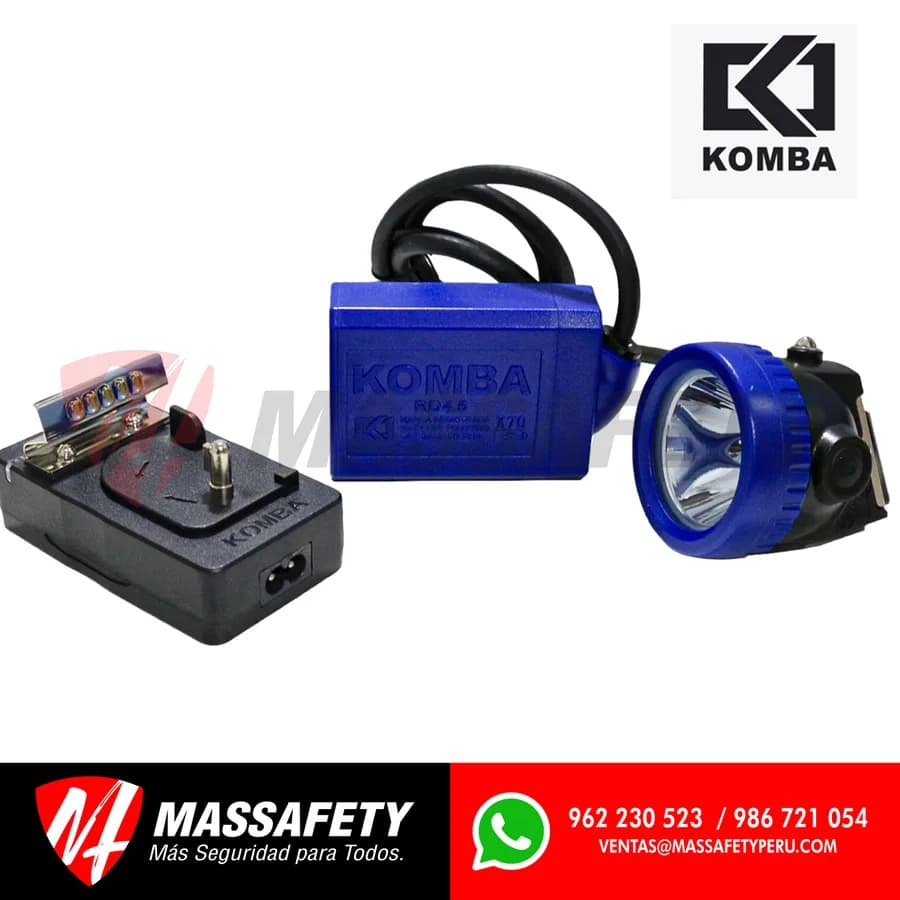 LAMPARA MINERA KOMBA 4.5 AZUL C/ CARGADOR KOMBA