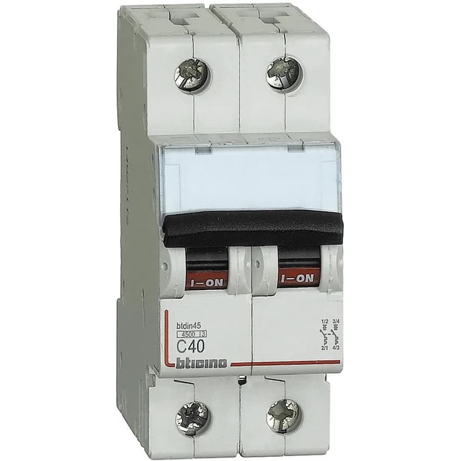 LLAVE TERMICA RIEL 2 X 40 AMP BTICINO