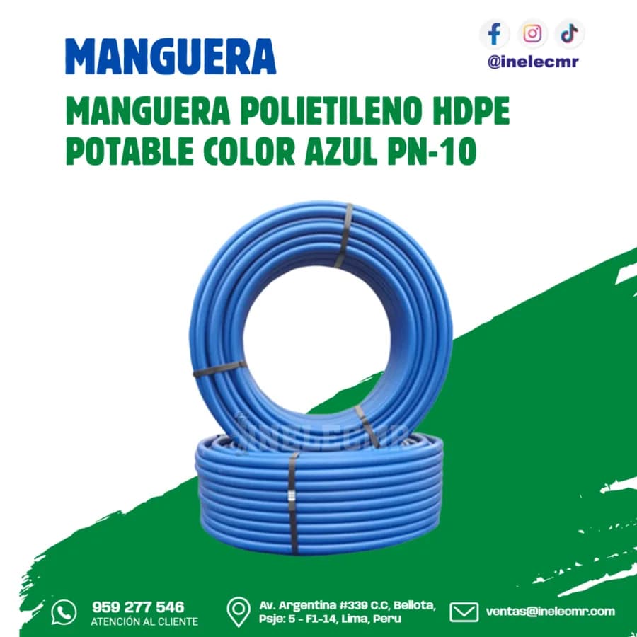 MANGA DE VENTILACION DE POLIETILENO 24 X 100 MTR AZUL- PLATA OTONIEL"