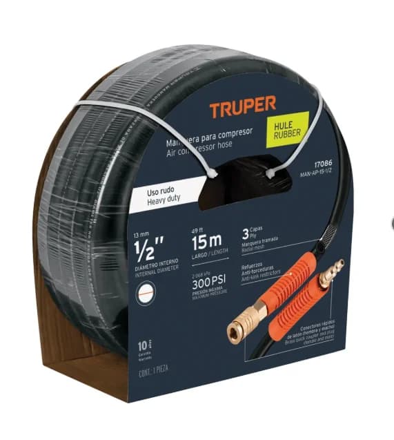 MANGUERA PARA COMPRENSORA ALTA PRESION 1/2 TRUPER