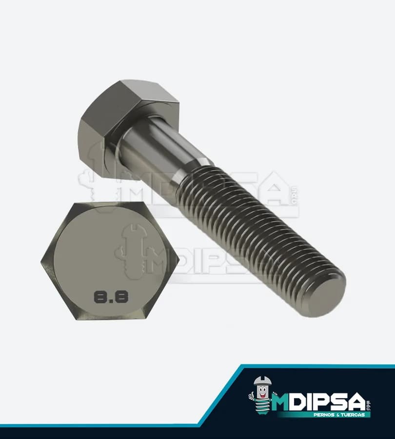 PERNO HEXAGONAL GRADO 8.8 N 10 X 2 + TUERCA HEXAGONAL G8 + ADANDELA LA CASA DEL PERNO