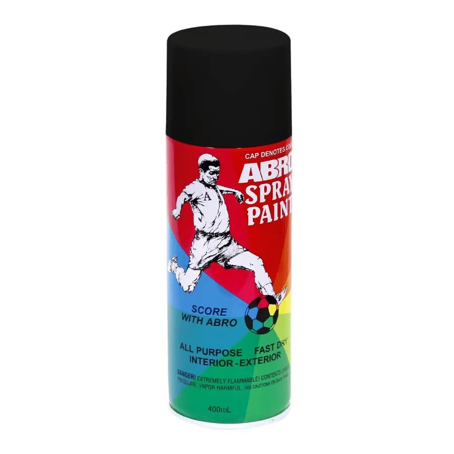PINTURA SPRAY NEGRO BRILLANTE ABRO