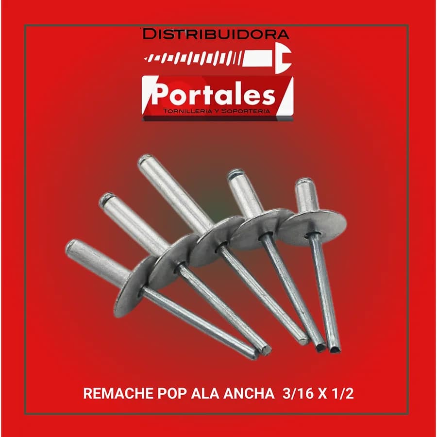 REMACHE POP ZINCADO 3/16 X 1/2 LA CASA DEL PERNO