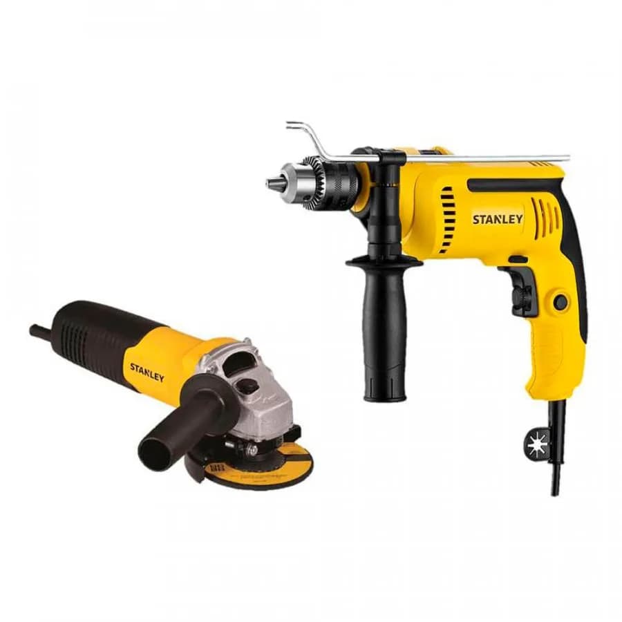 TALADRO PERCUTOR 700W + ESMERIL ANGULAR 4 1/2 STANLEY"