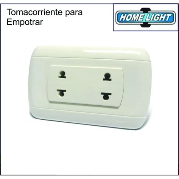 TAPA CIEGA RECTANGULAR(INTERRUPTOR DOBLE P/EMPOTRAR) HOME LIGHT